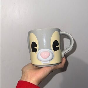 Gray and Cream Cartoon Character Mug Thumper Disney Bambi